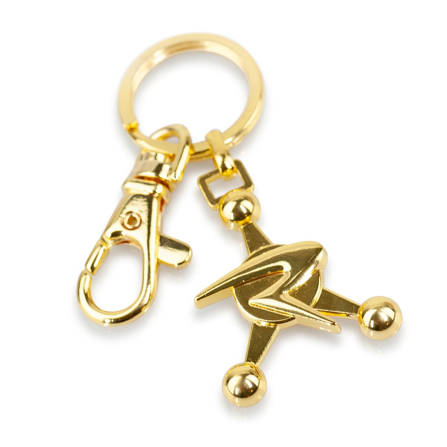 Alt View 1. SalesOne LLC - Rick and Morty Collectibles | Council of Ricks Emblem Keychain | 3D Real Metal - Gold.