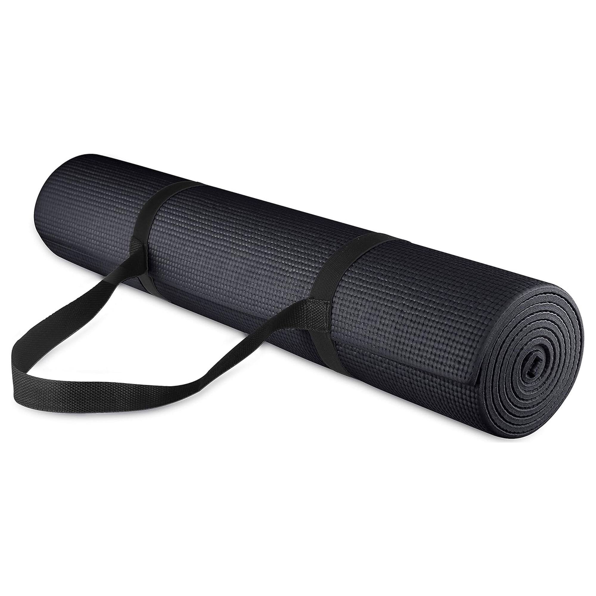 Alt View 1. Signature Fitness - Signature Fitness All Purpose High Density No Tear Exercise Yoga Mat, Black - Black.