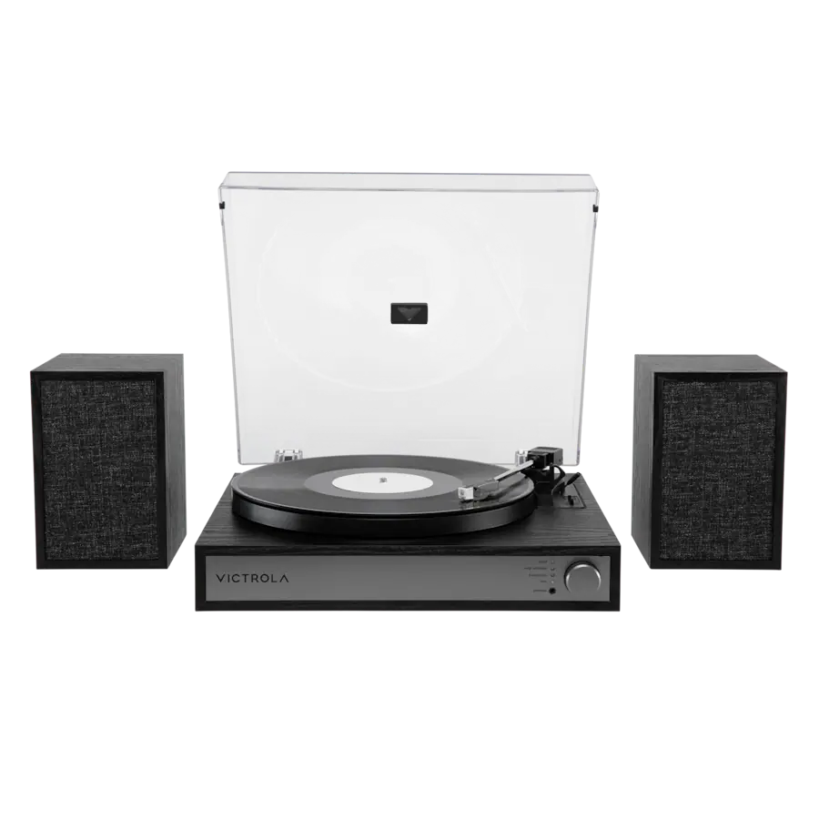 Victrola Harmony Bluetooth Turntable System with Speakers Black