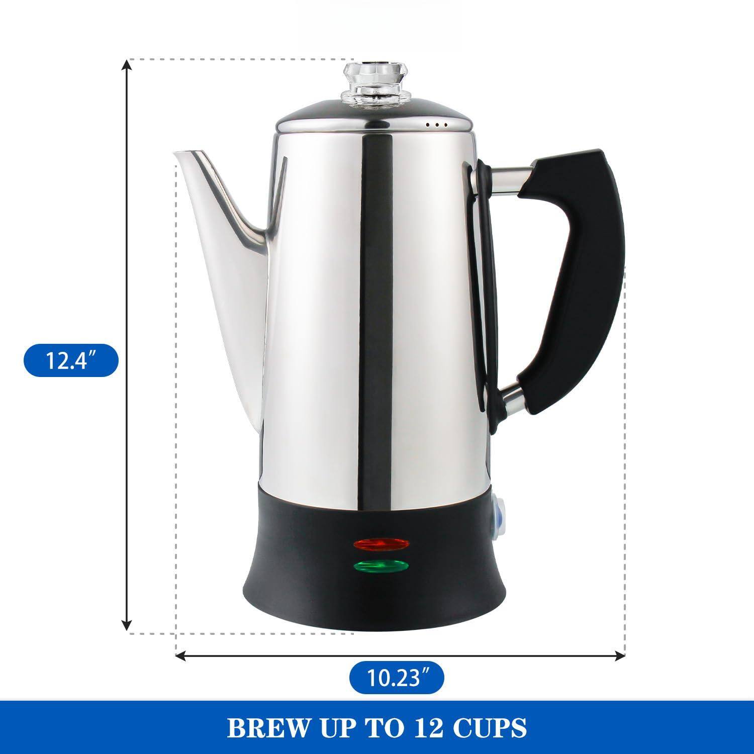 12.4"  
10.23"  
BREW UP TO 12 CUPS