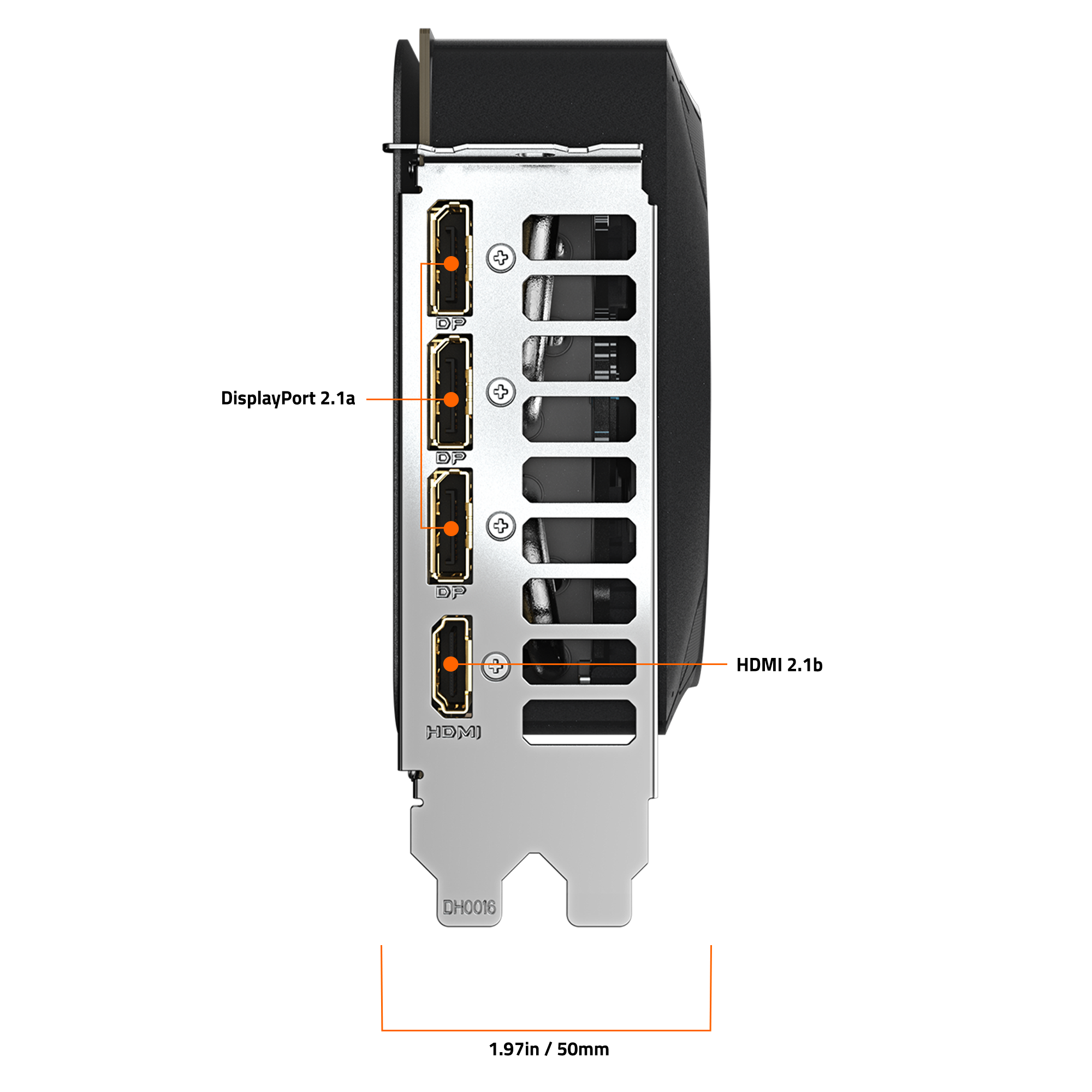 DisplayPort 1.2 (DP) and HDMI 2.0 (HDMI)