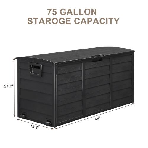 75 GALLON STAROGE CAPACITY

21.3" x 19.3" x 44"