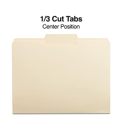 1/3 Cut Tabs  
Center Position
