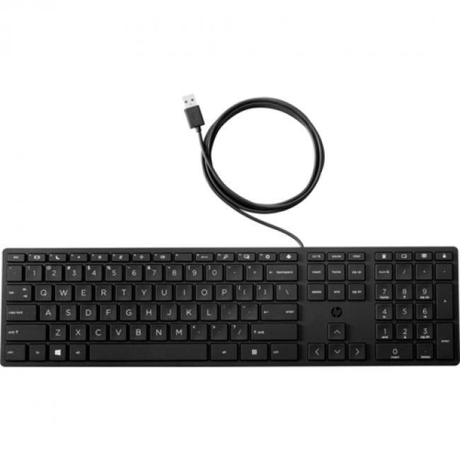 HP - Wired Desktop 320K Keyboard - Cable Connectivity (USB) - English - Safe to Clean - Designed for your Comfort - Mainta - Unknown