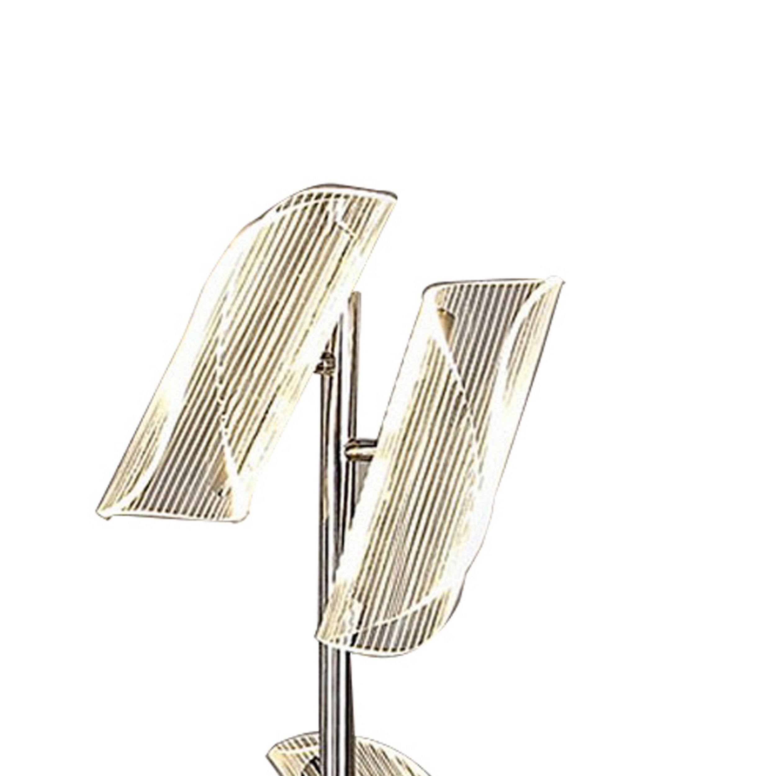 Angle. Manhattan Lane - Spark 62 Inch Floor Lamp, 3 Cylindrical Acrylic Shades, Bright Nickel.