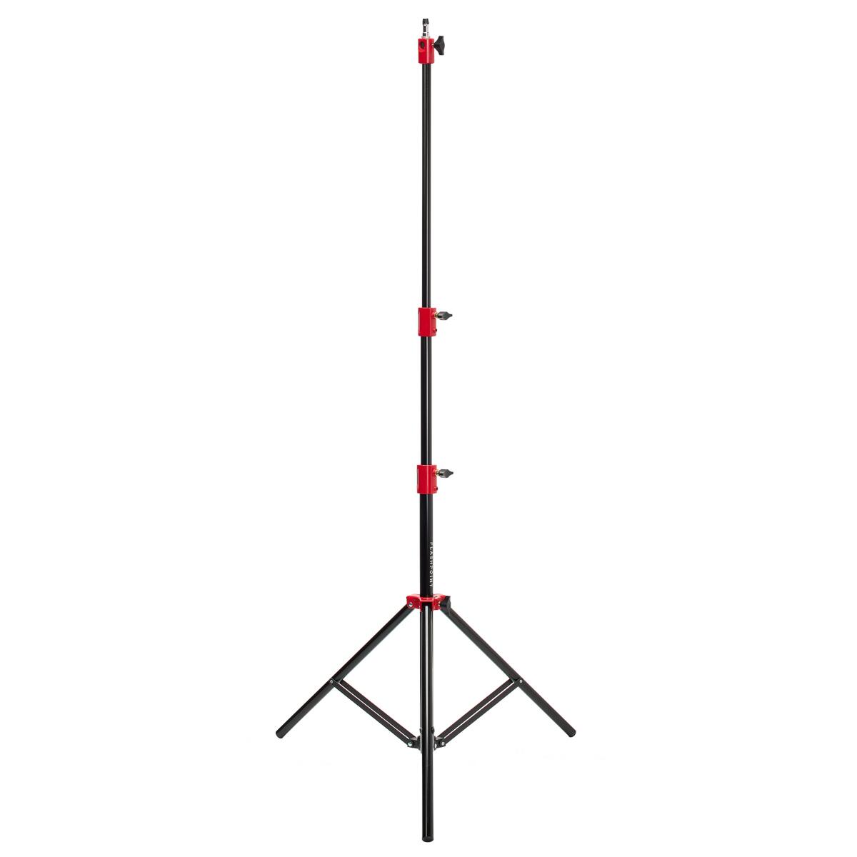 Alt View 6. Flashpoint - Flashpoint Pro Heavy-Duty Air-Cushioned Light Stand (Red, 7.2').