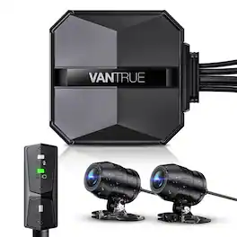 Vantrue - F1 Motorcycle 4K Front&Rear Dash Cam, Waterproof, GPS Wi-Fi, Night Vision, G-Sensor, Parking Mode - Black