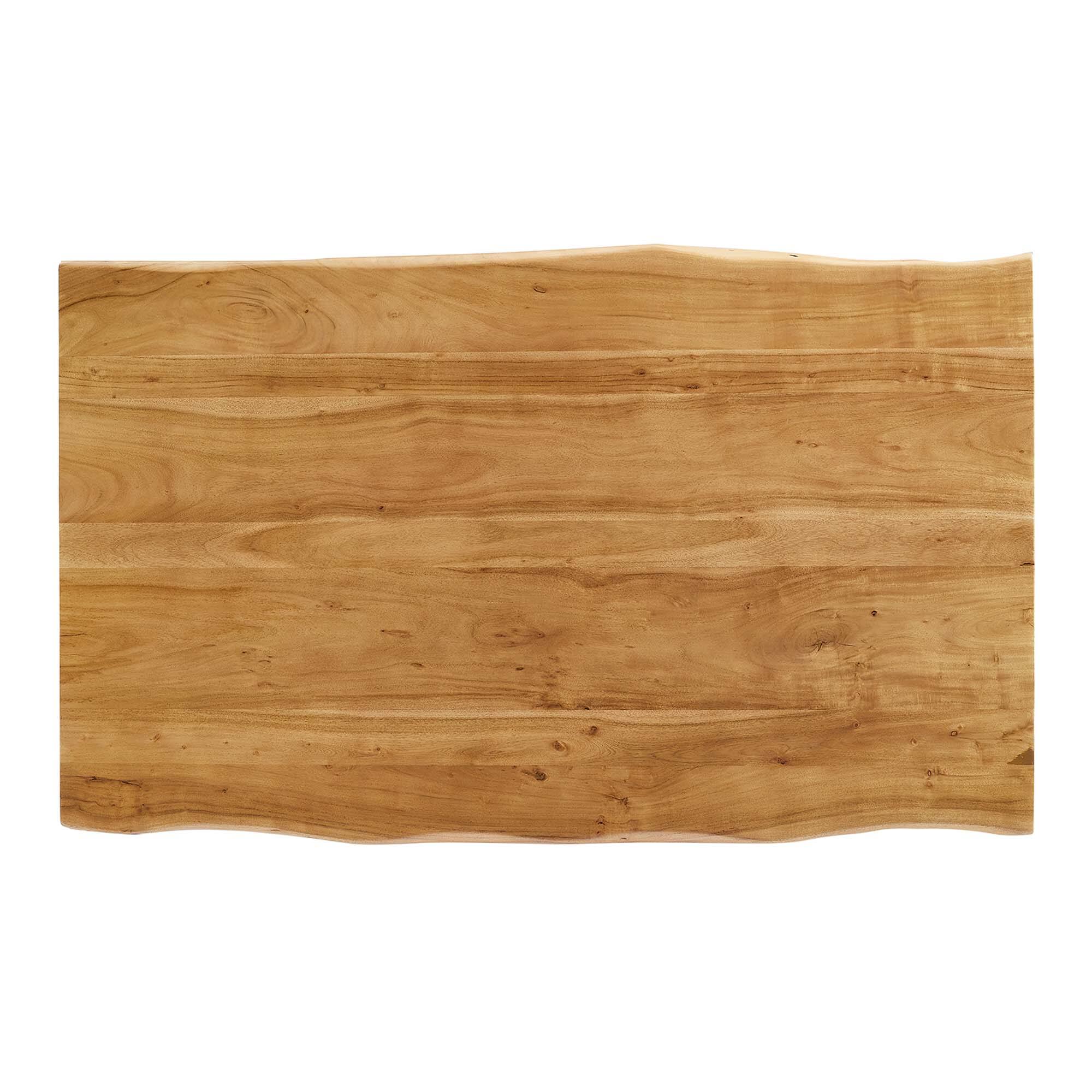 Alt View 6. Modway - Viggo 60" Live Edge Acacia Wood Acacia Wood Dining Table by Modway - Black Natural.