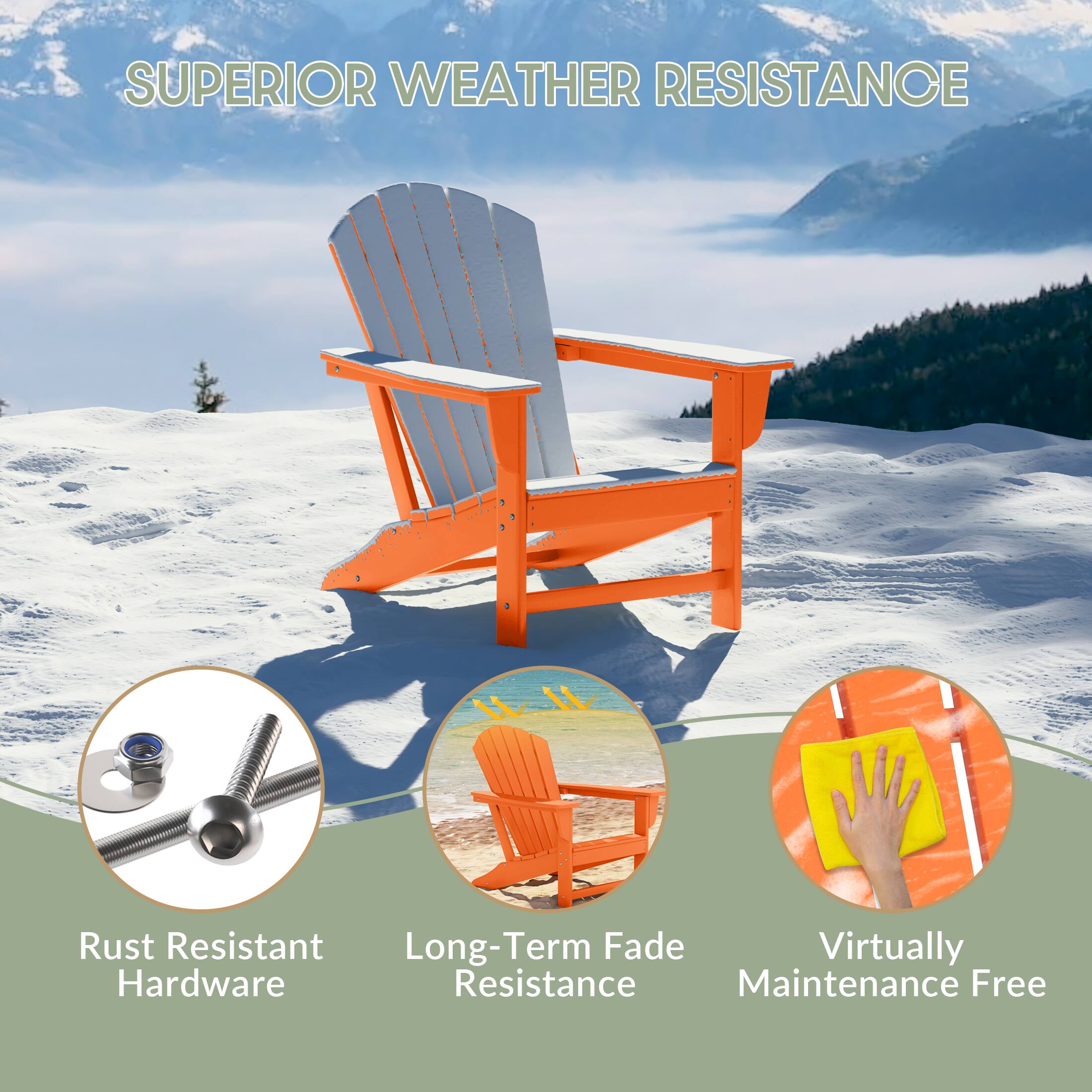 SUPERIOR WEATHER RESISTANCE

- Rust Resistant Hardware
- Long-Term Fade Resistance
- Virtually Maintenance Free