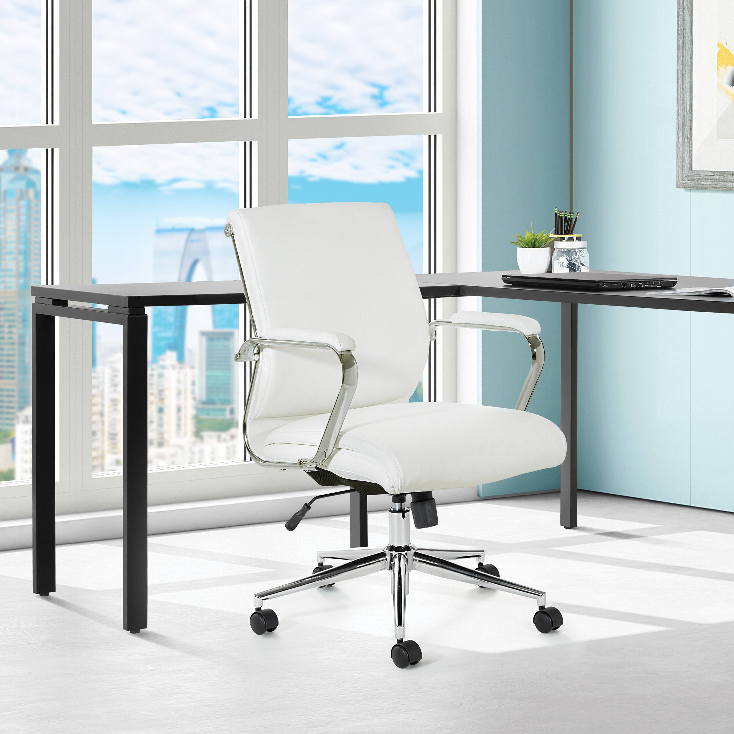 Alt View 14. Office Star Products - Mid Back Antimicrobial Fabric Chair - Dillon Snow.