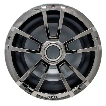 Front. Infinity - Infinity 10MBLCR 10-Inch OEM Replacement Marine RGB LED Subwoofer - Chrome - Black/Gray.