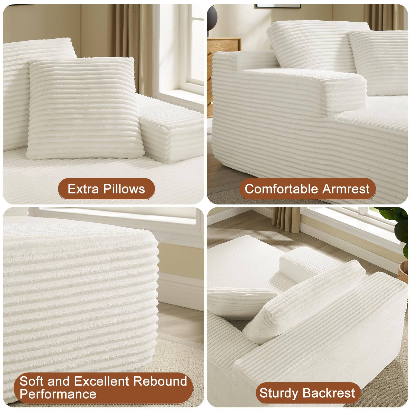 - Extra Pillows
- Comfortable Armrest
- Soft and Excellent Rebound Performance
- Sturdy Backrest