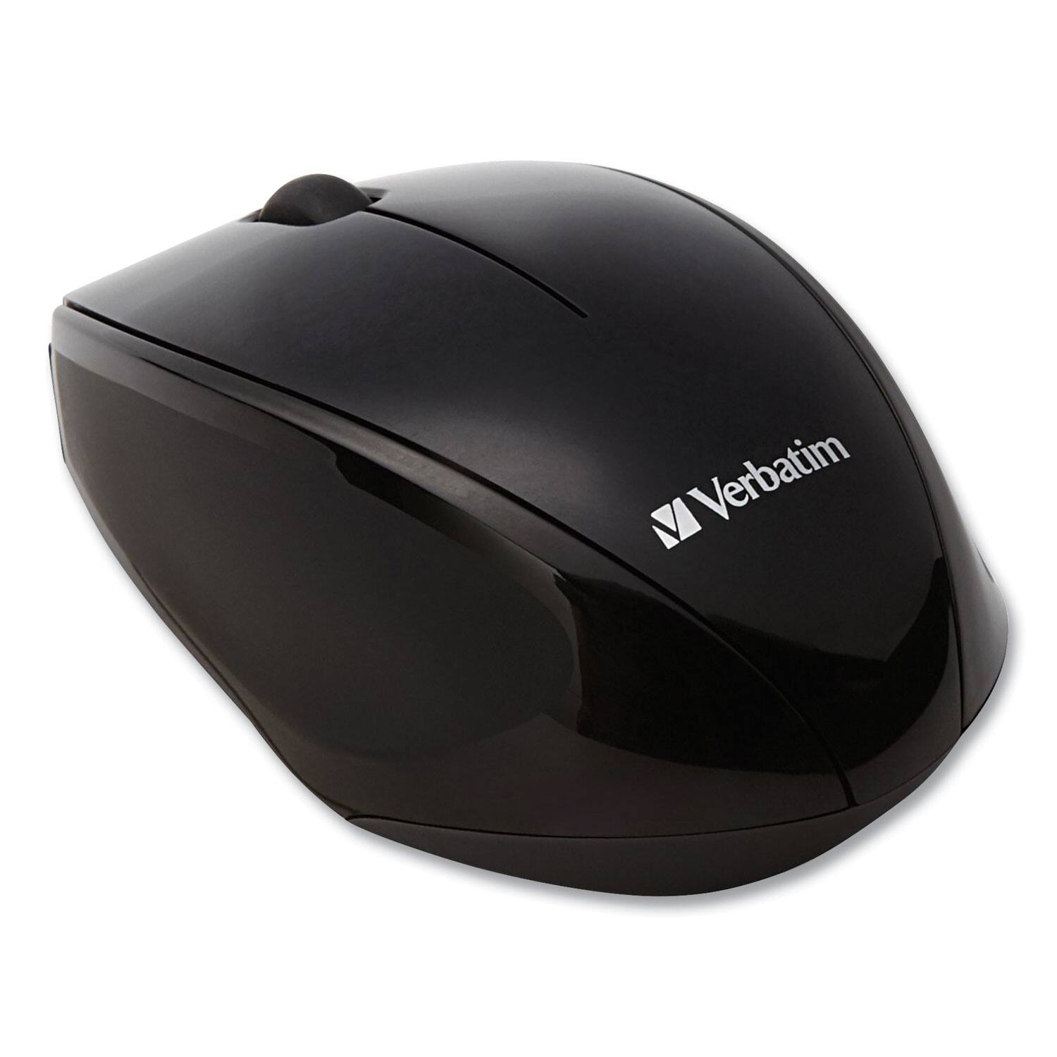 Alt View 1. Verbatim - 97992 2.4 GHz Frequency/32.8 ft Wireless Range Left/Right Hand Use Wireless Multi-Trac Blue LED Mouse - Black - Black.