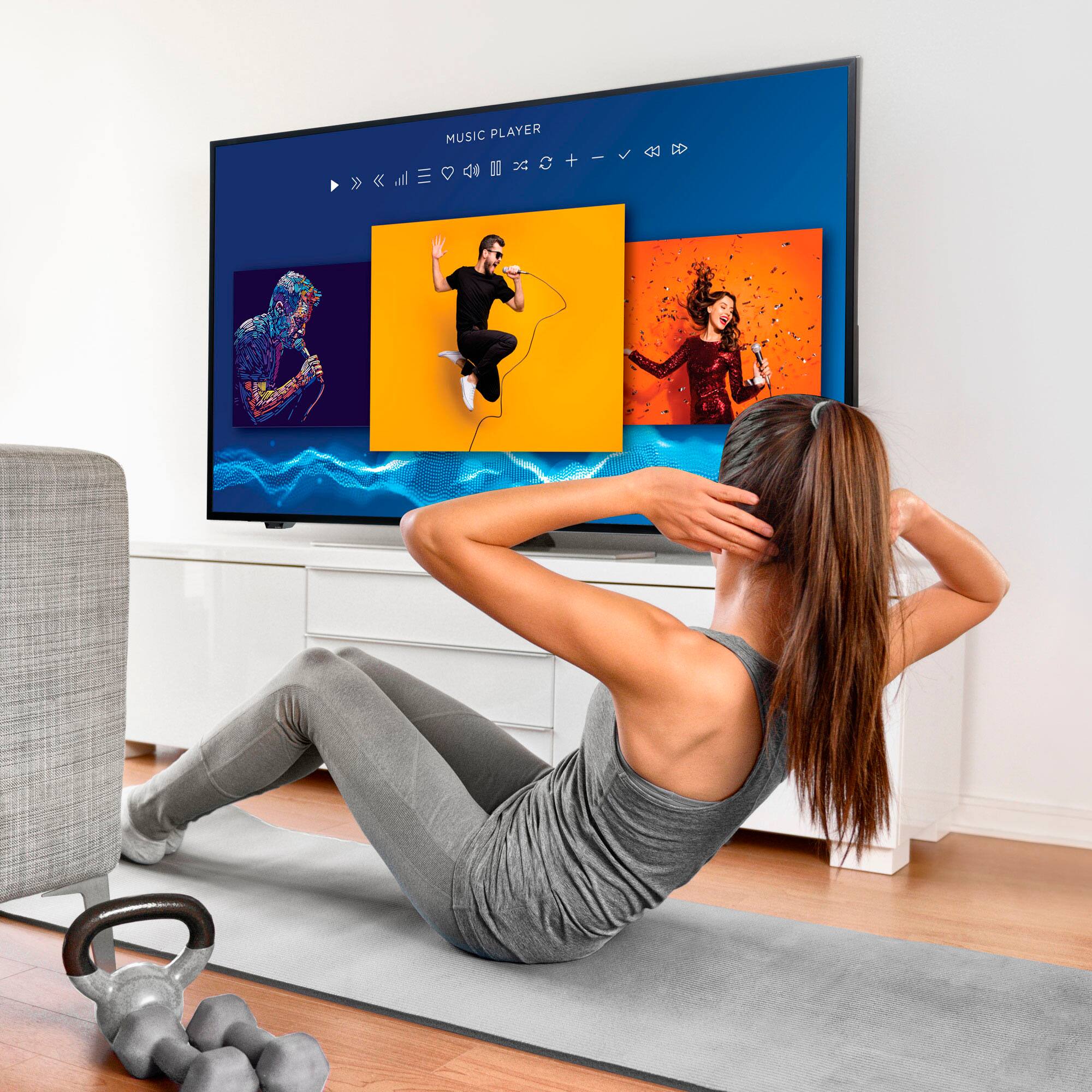 Westinghouse WR43UX4210 43 inch Class LED 4K UHD Smart Roku TV display and camera view