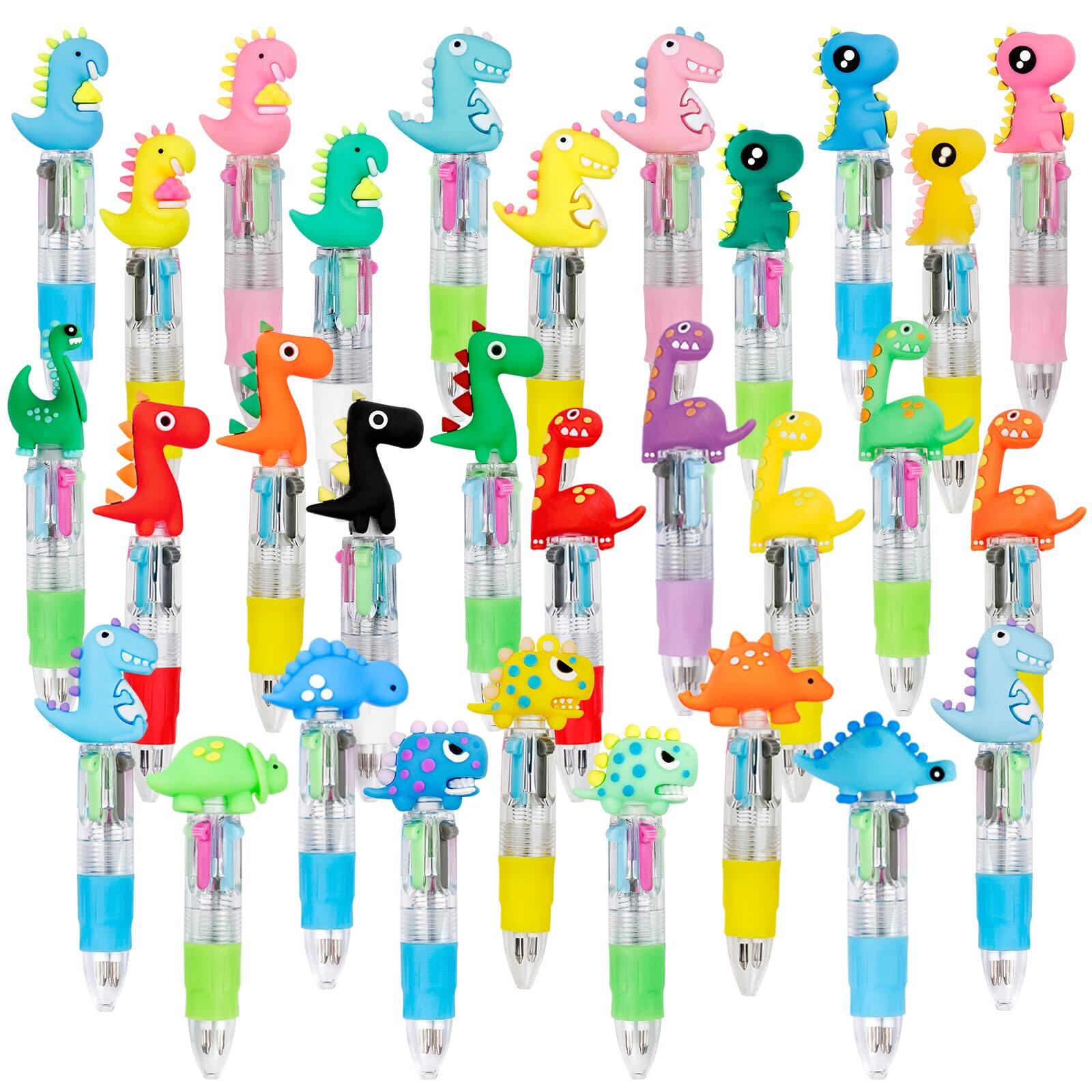 Paradigms Interiors - Mini Multicolor Pens In One 4 in 1 Cute Bulk For Ballpoint Pen Birthdays And Children' Parties Fun Gifts Assorted Ink