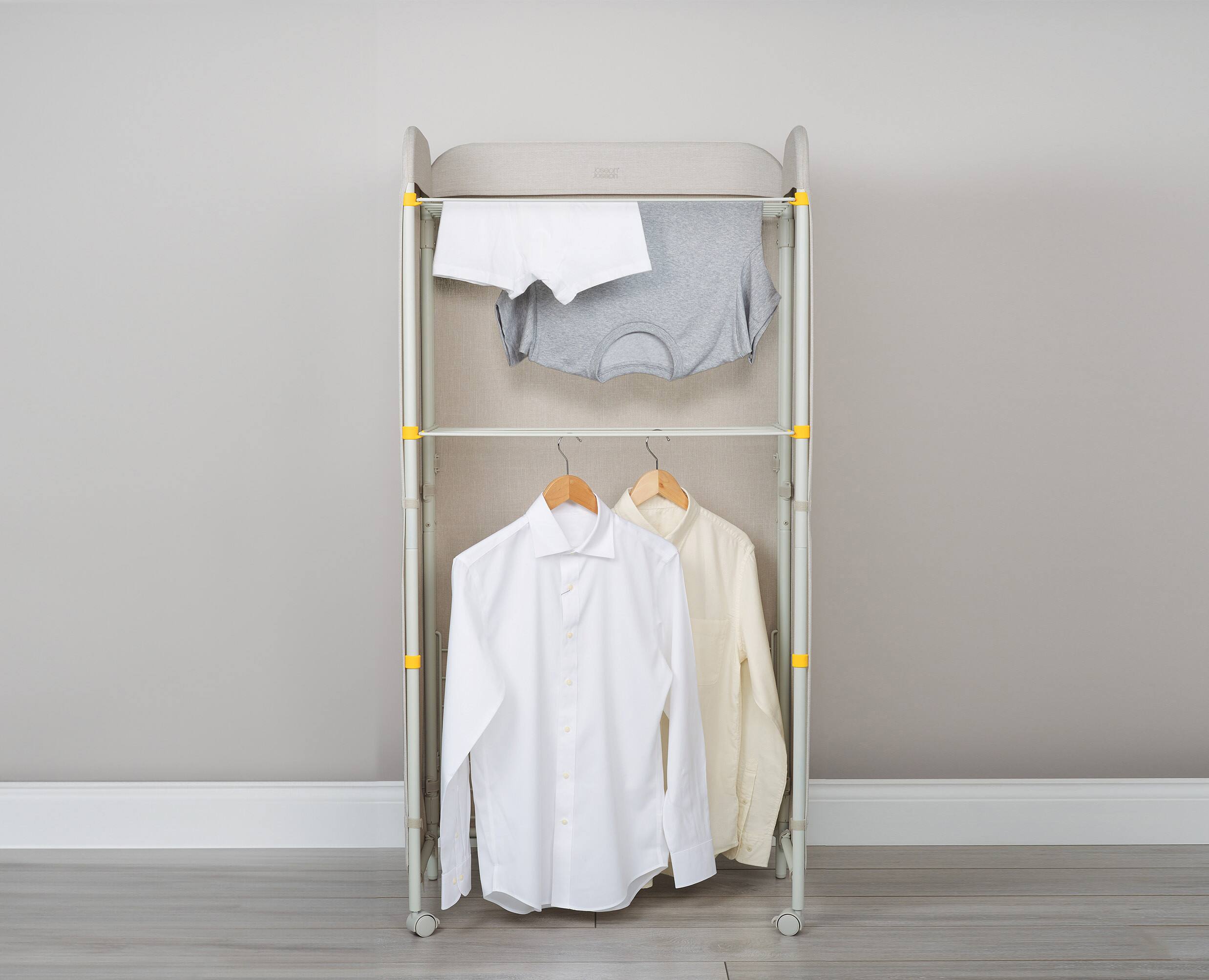 Alt View 4. Joseph Joseph - Eclipse 3-tier Drying Rack with Screen - Ecru.