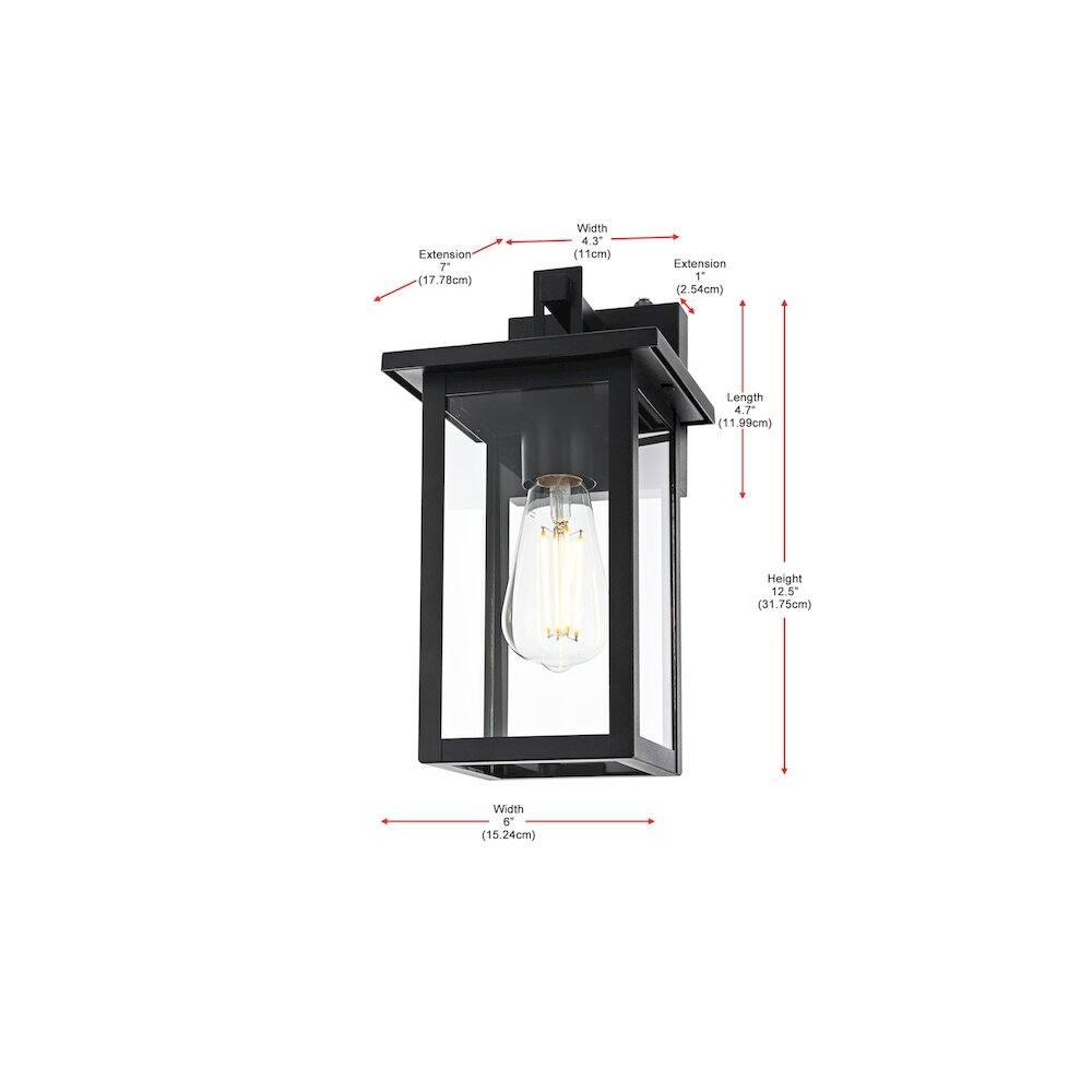 Extension T (17.78cm)  
Width 43 4 (11cm)  
Extension 1 (2.54cm)  
Length 4.7 (11.09cm)  
Height 12.5 5 (31.75cm)  
Width 6 (15.24cm)