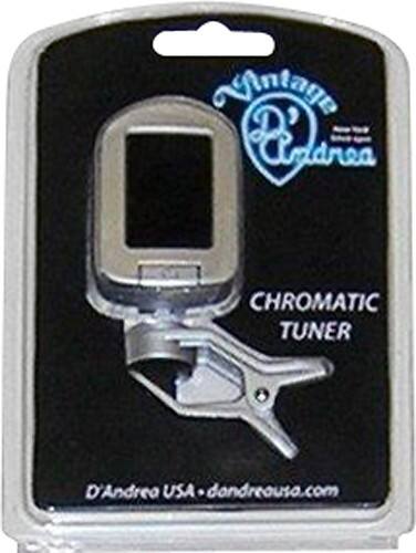 Front Standard. D'Andrea - Chromatic Clip-On Tuner - Silver.
