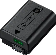 Front. Sony - Rechargeable Lithium-Ion Battery for NP-FW50 - Black.