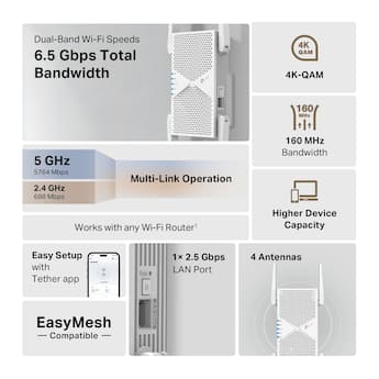 TP Link BE6500 Wi Fi 7 Range Extender White - Best Buy TP Link BE6500 Wi Fi 7 Range Extender White - Best Buy