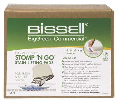 Front. BISSELL - Stomp n Go Stain-Lifting Pads (20-Pack) - White.