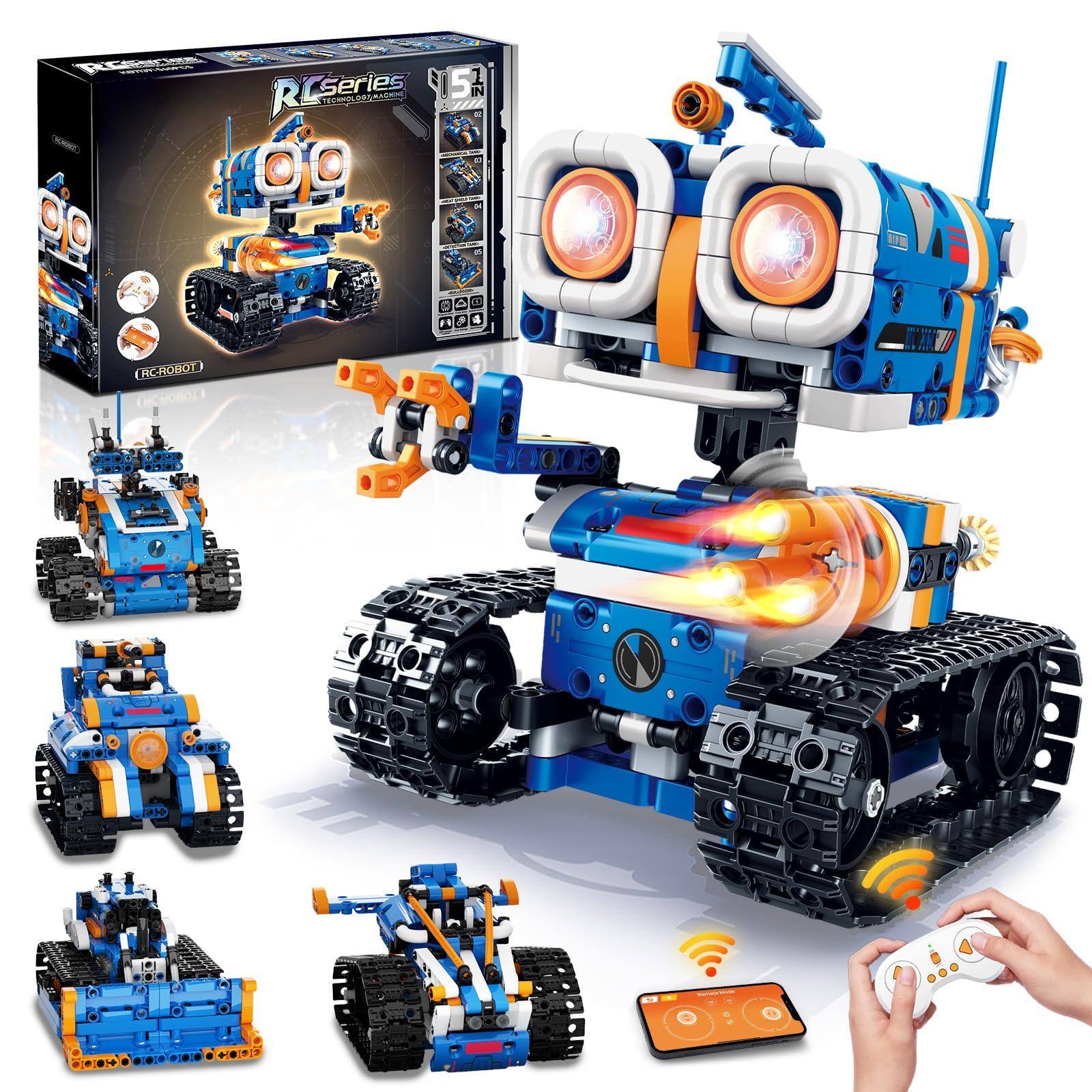 EZTW1 5in1 Stem Robot Building Kit 560 Mech Rc Robotics For 8 12 ...