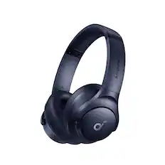 Front. Soundcore - by Anker Q20i Over-Ear Headphones with Active Noise Cancelling, Deep Bass, and 40-Hour Playtime - Blue.