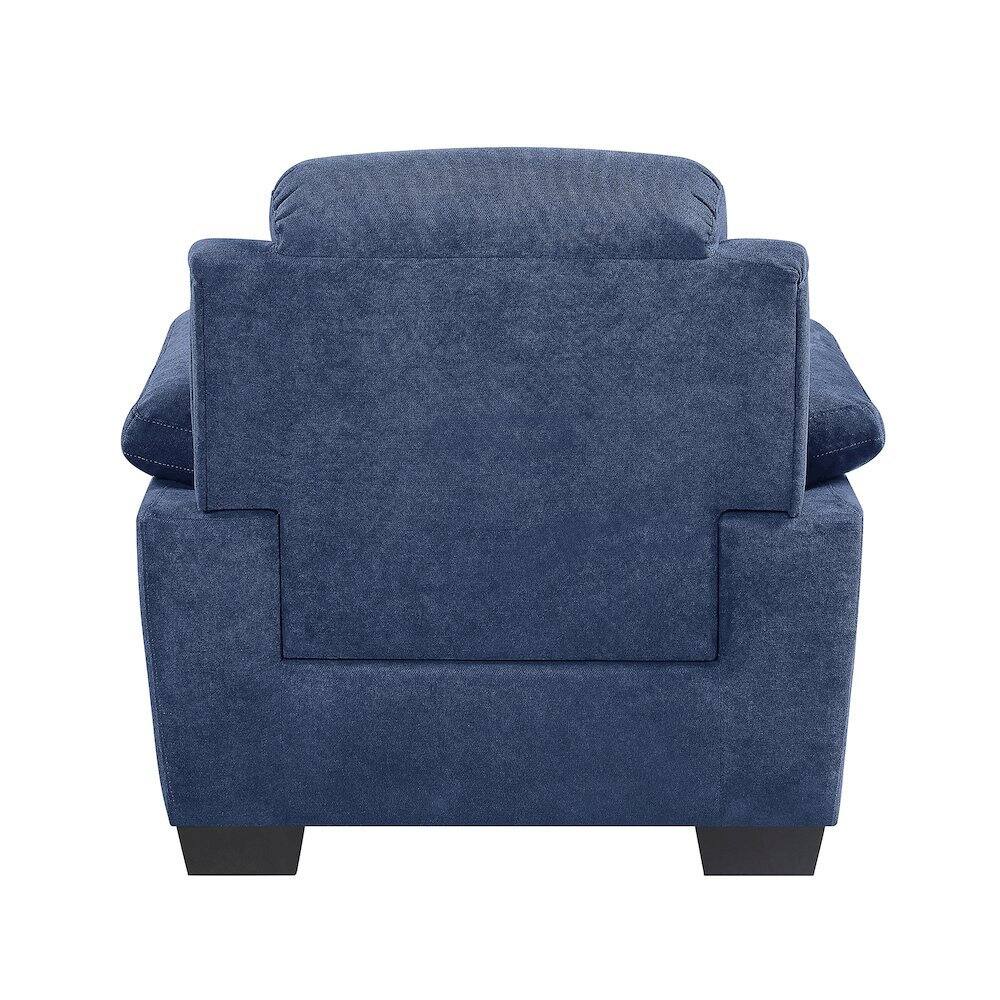 Angle. Starlight Canyon Home - Blue Accent Arm Chair with Comfy Cushions for Living Room Seating - Blue.