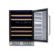 Alt View Zoom 20. NewAir 24” Built-in 46 Bottle Dual Zone Compressor Wine Cooler in Stainless Steel, with Beech Wood Shelves - Stainless steel.