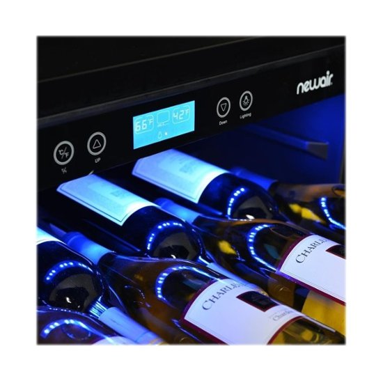 Alt View Zoom 11. NewAir - 24" Built-In 52 Bottle Compressor Wine Fridge with Precision Digital Thermostat - Stainless steel.