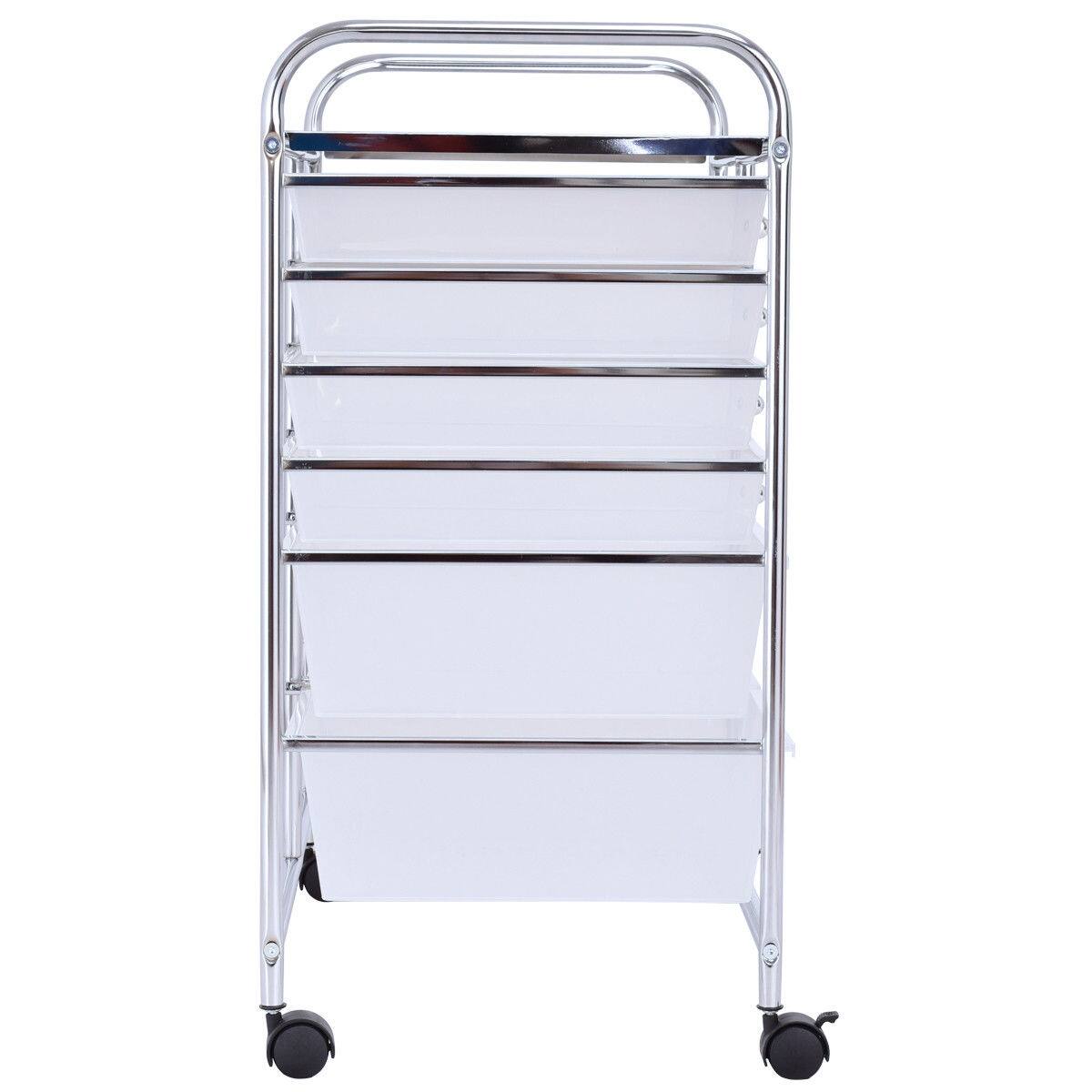 Alt View 9. Sugift - 12 Storage Drawer Organizer Bins Rolling Cart - White.