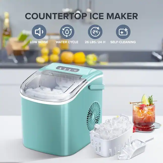 Bullt Format Electactic 26 lb Ice Per day Portable/Countertop Bullet Ice Maker ...