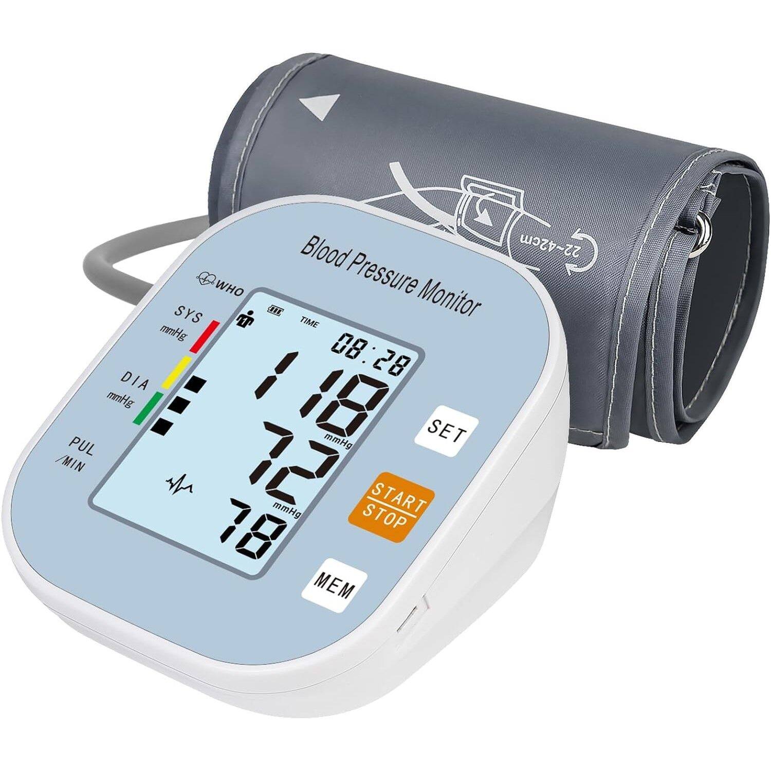 Blood Pressure Monitor

WHO

SYS 118 mmHg
DIA 72 mmHg
PUL 78 /MIN

TIME 08:28

SET START STOP

MEM