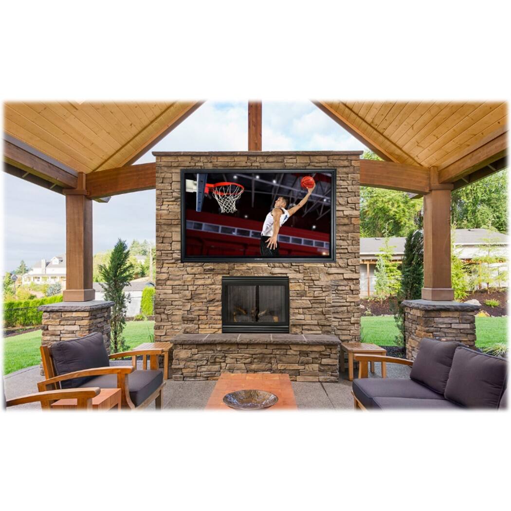 Alt View 14. Apollo Enclosures - Outdoor Partial Sun TV Enclosure for 80" to 86" slimline TVs - Black.