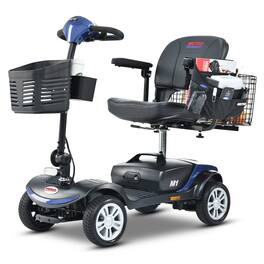 Loheer - 4 Wheel Compact Travel Mobility Scooter for Adults 300W Motor 300 lbs - Blue