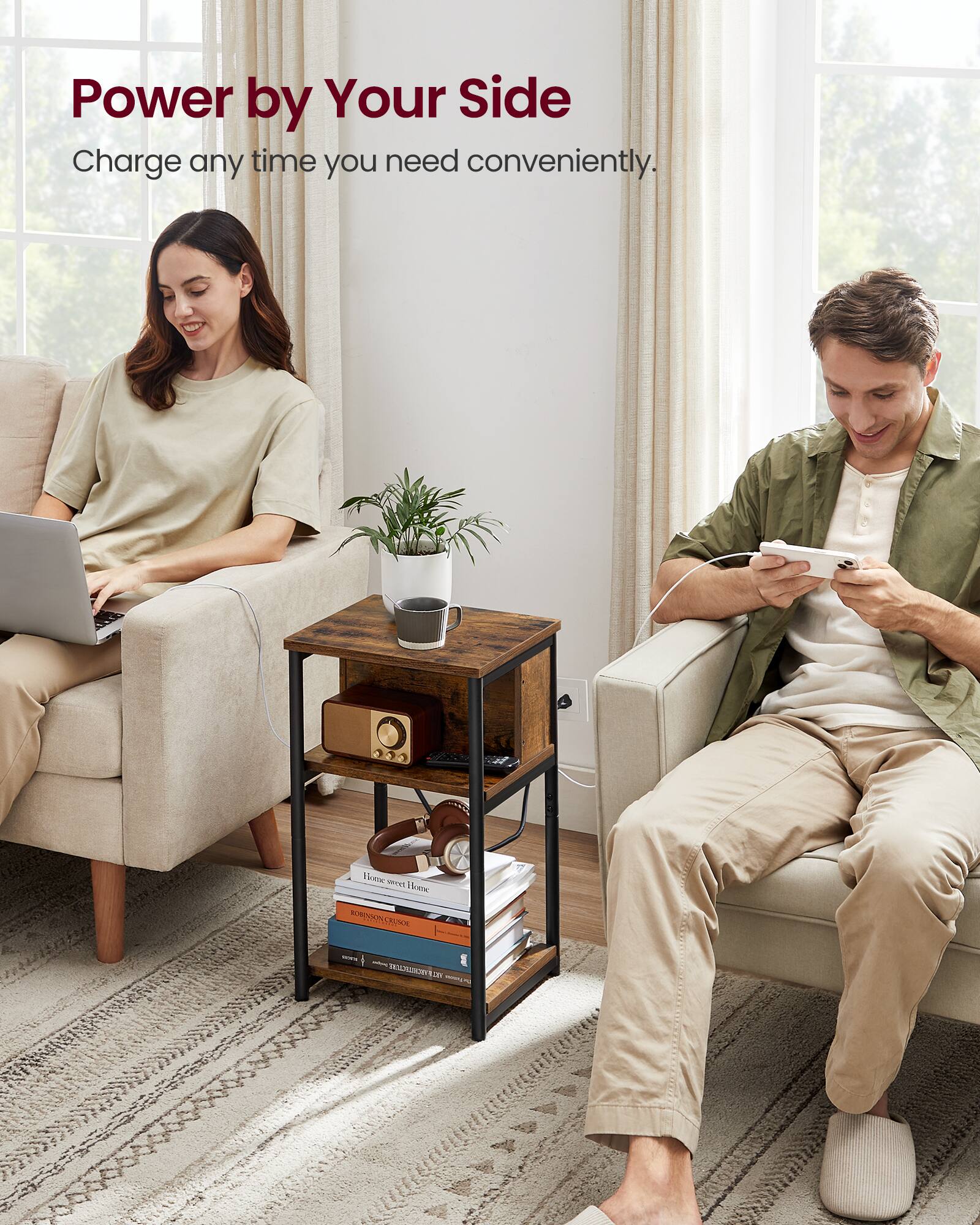 Power by Your Side  
Charge any time you need conveniently.