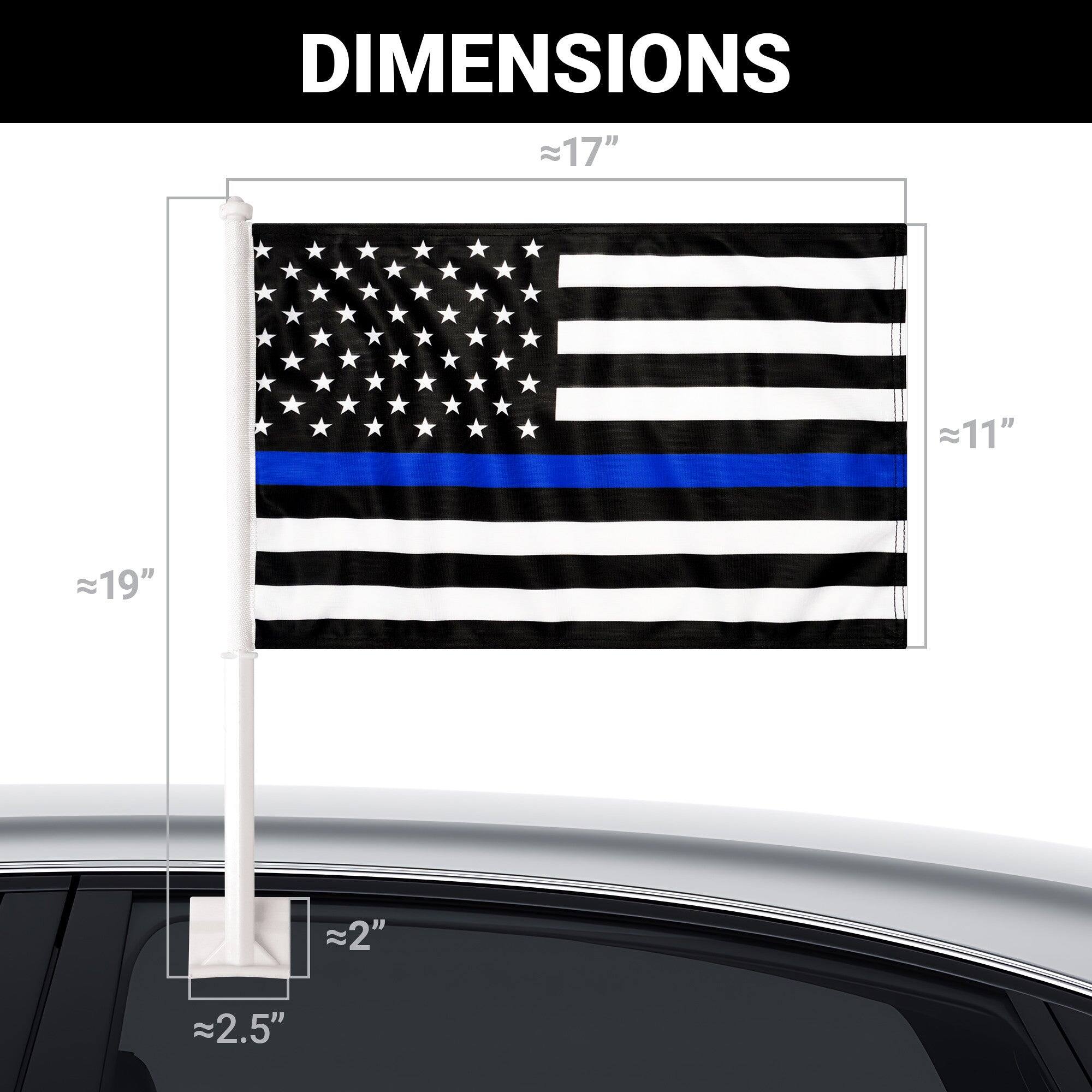 DIMENSIONS  
~17" x ~11"  
~19"  
~2"  
~2.5"