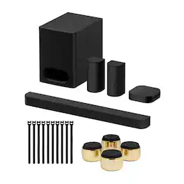 Sony - BRAVIA Theater System 6 Bundle with Subwoofer Isolation Feet and Cable Ties