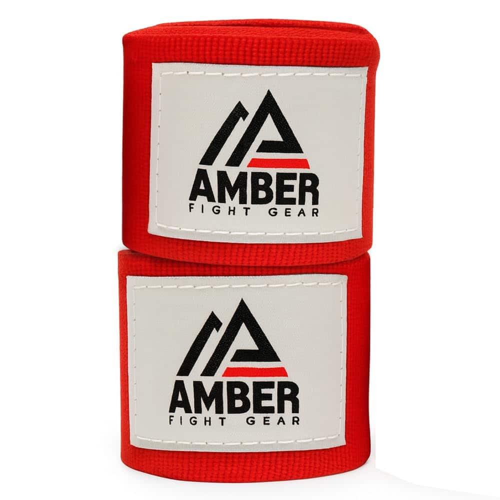 Amber Sporting Goods - Amber Fight Gear Mexican Style 200" Handwrap, MMA/Boxing, Pair - Red