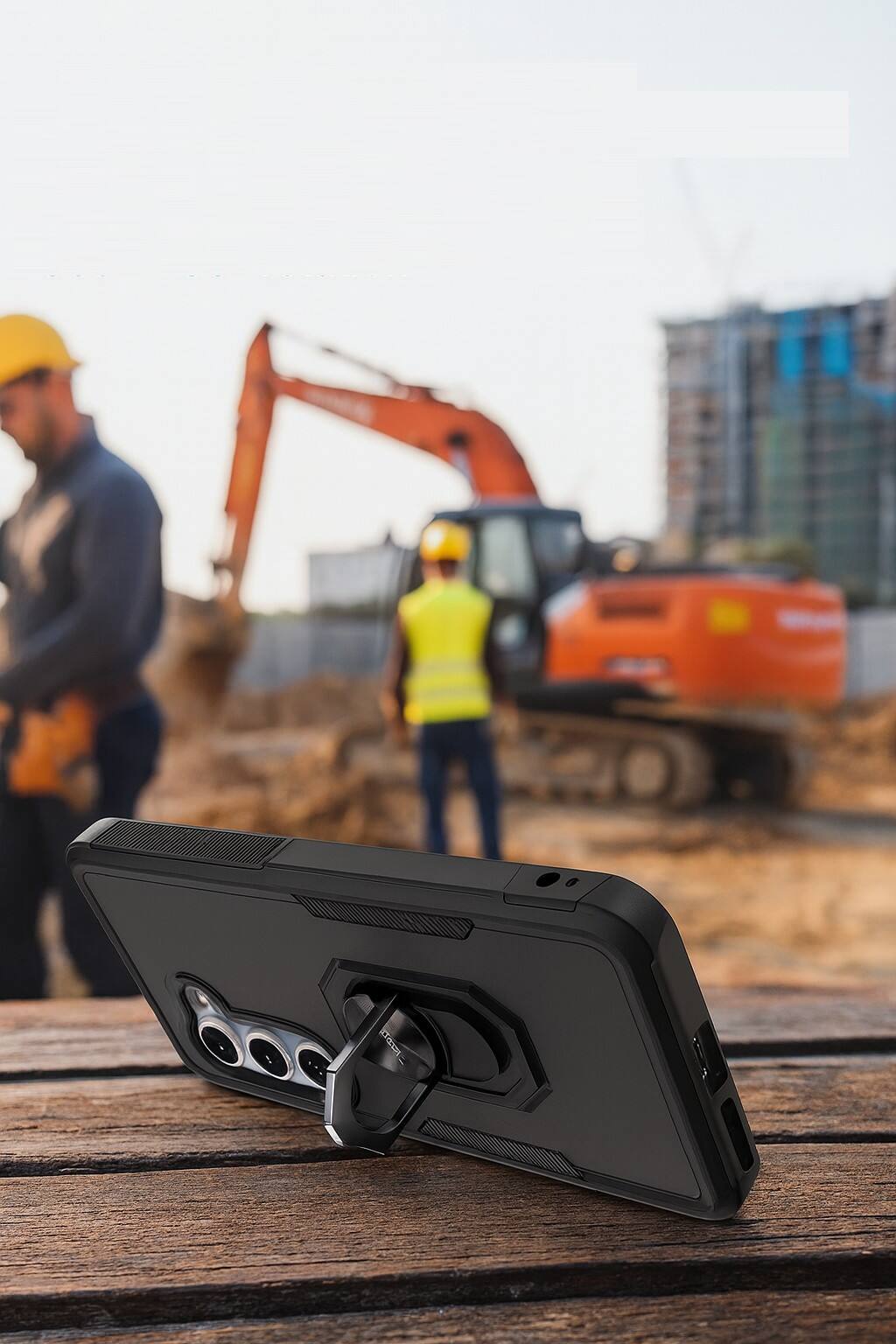 Alt View 4. SaharaCase - Raider Series Kickstand Case for Samsung Galaxy S25 FE - Scorpion Black - Black.