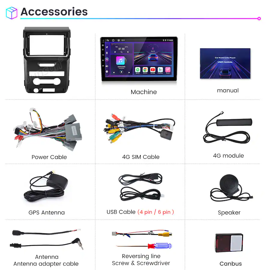 Android Auto Radio Module Junsun For Ford F 150 F150 2009 2012 9 Inch 8 Core carplay Android 15 6 ...