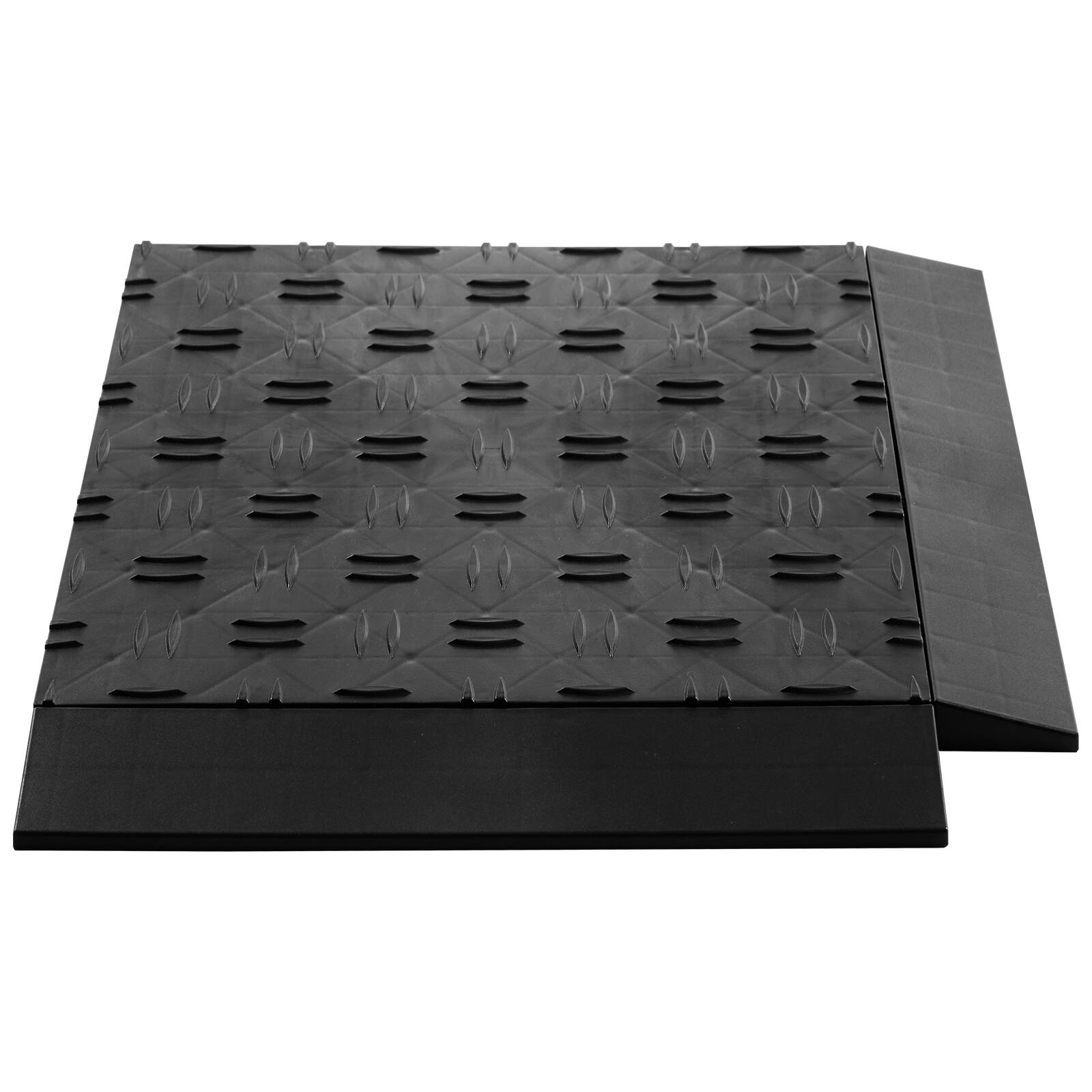 Alt View 5. VEVOR - Female Garage Floors Transition Edge Kit, 15 PCS Sturdy PP Interlocking Modular Garage Floor Edging Slip-resistant - Black.