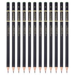 Unique Bargains - 12pcs Drawing Pencils, H Refill Sketch Pencils, Graphite Art Pencil Set Pro Lead for Painting, Shading, Office - Black