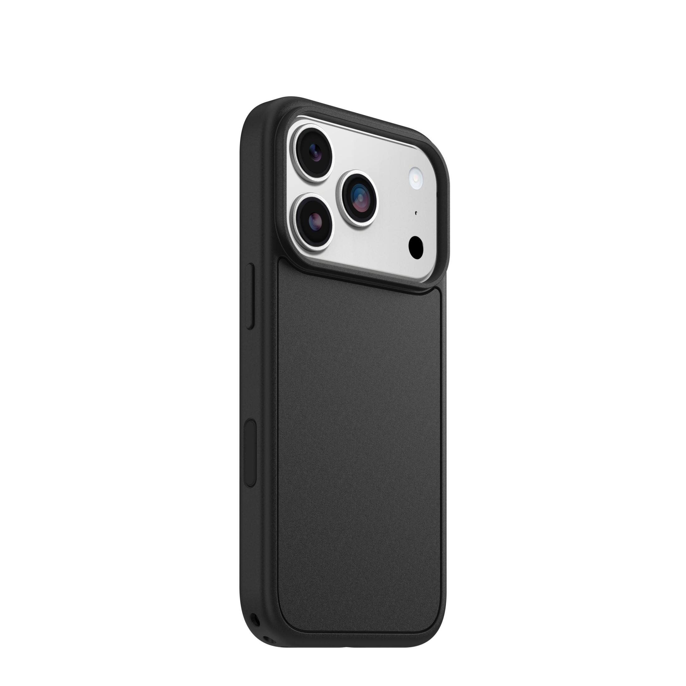 Angle. OtterBox - Symmetry Series Hard Shell for iPhone 17 Pro - Black.