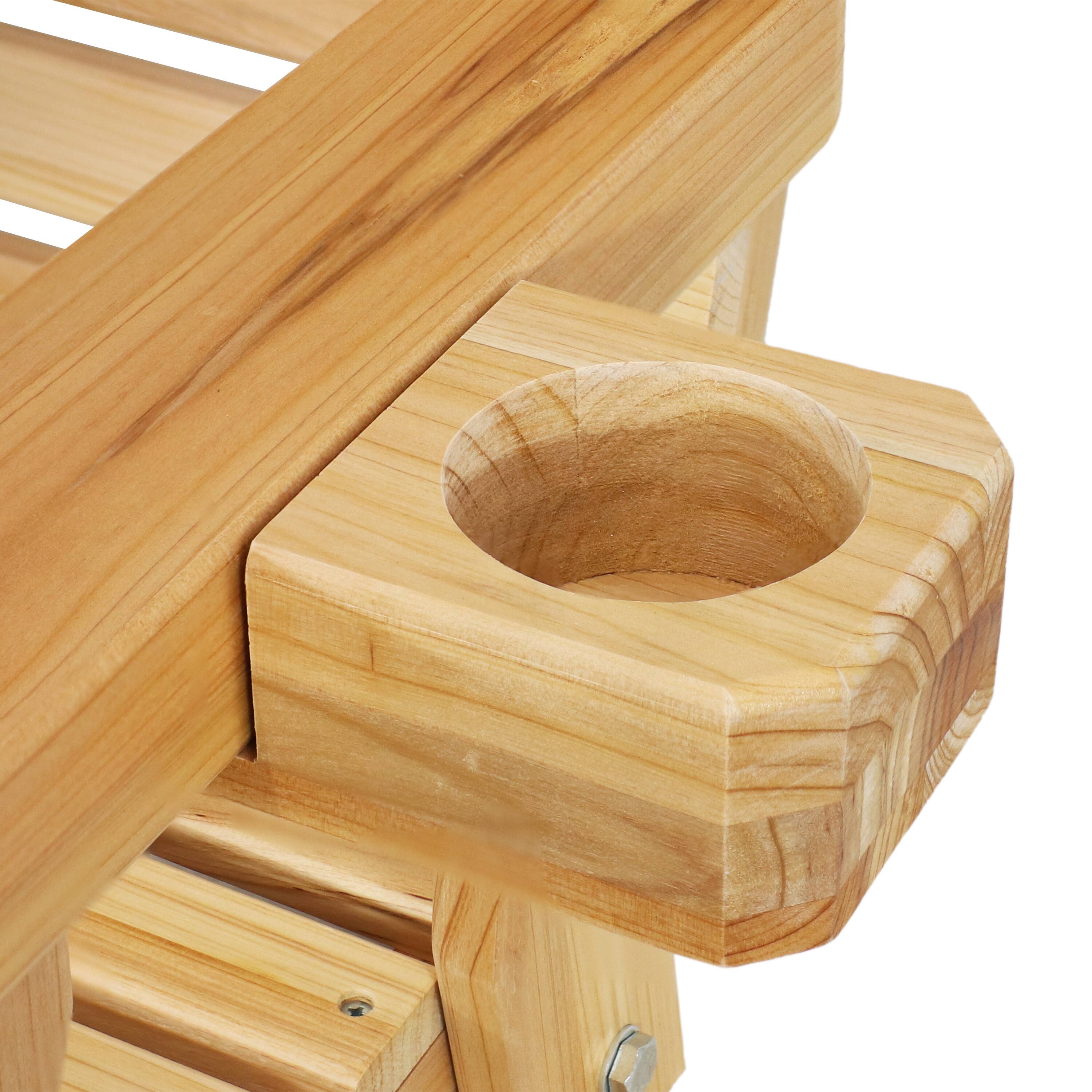 Alt View 5. Sunnydaze - 2-Person Wooden Porch Swing with Armrests/Chains - Traditional - Natural.