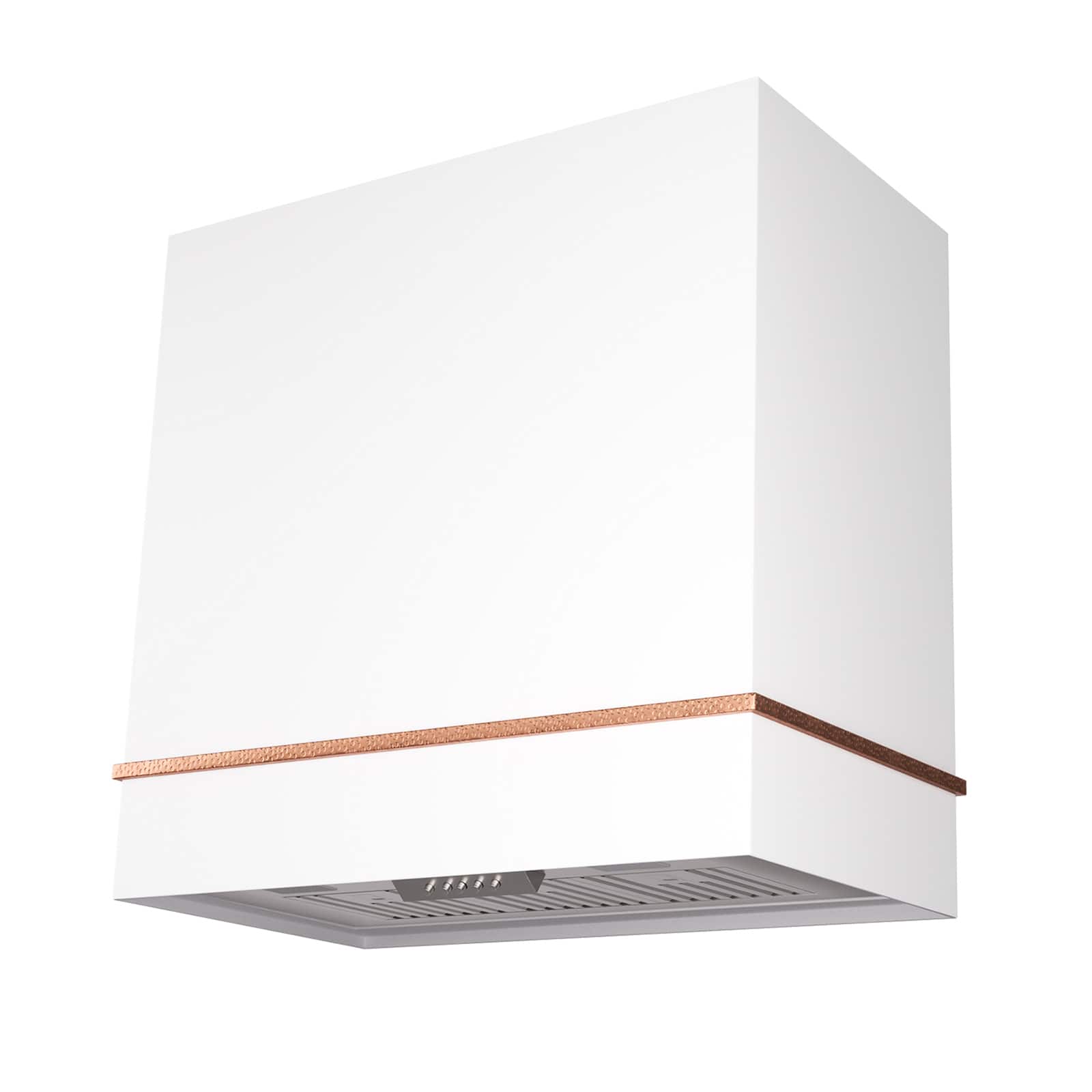 Akicon - 36 inches - Externally Vented - Wall Range Hood - White with Copper