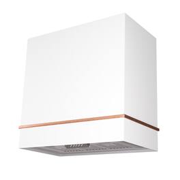 Akicon - 36 inches - Externally Vented - Wall Range Hood - White with Copper