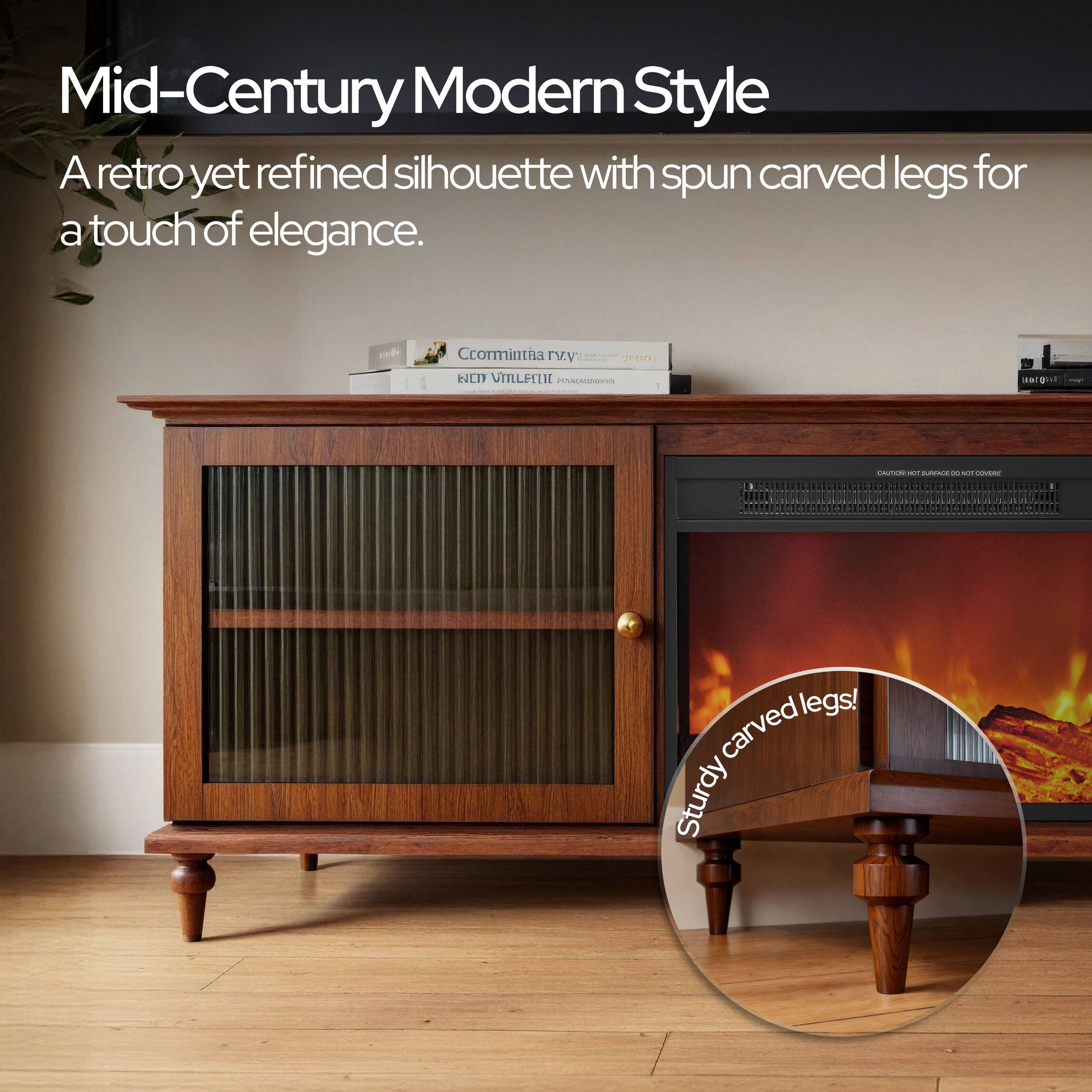 Mid-Century Modern Style  
A retro yet refined silhouette with spun carved legs for a touch of elegance.  

Sturdy carved legs!