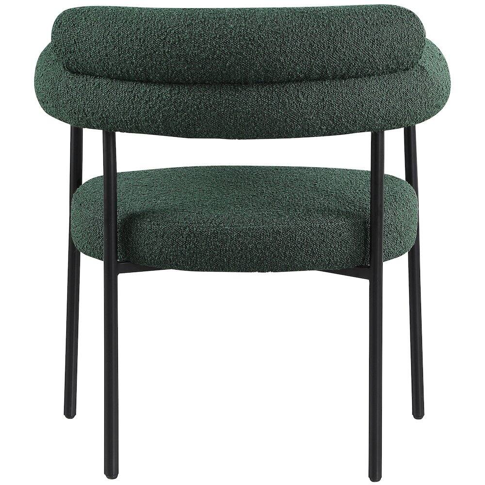 Alt View 1. Meridian Furniture - Blake Green Boucle Fabric Dining Chair, Set of 2 - Green.