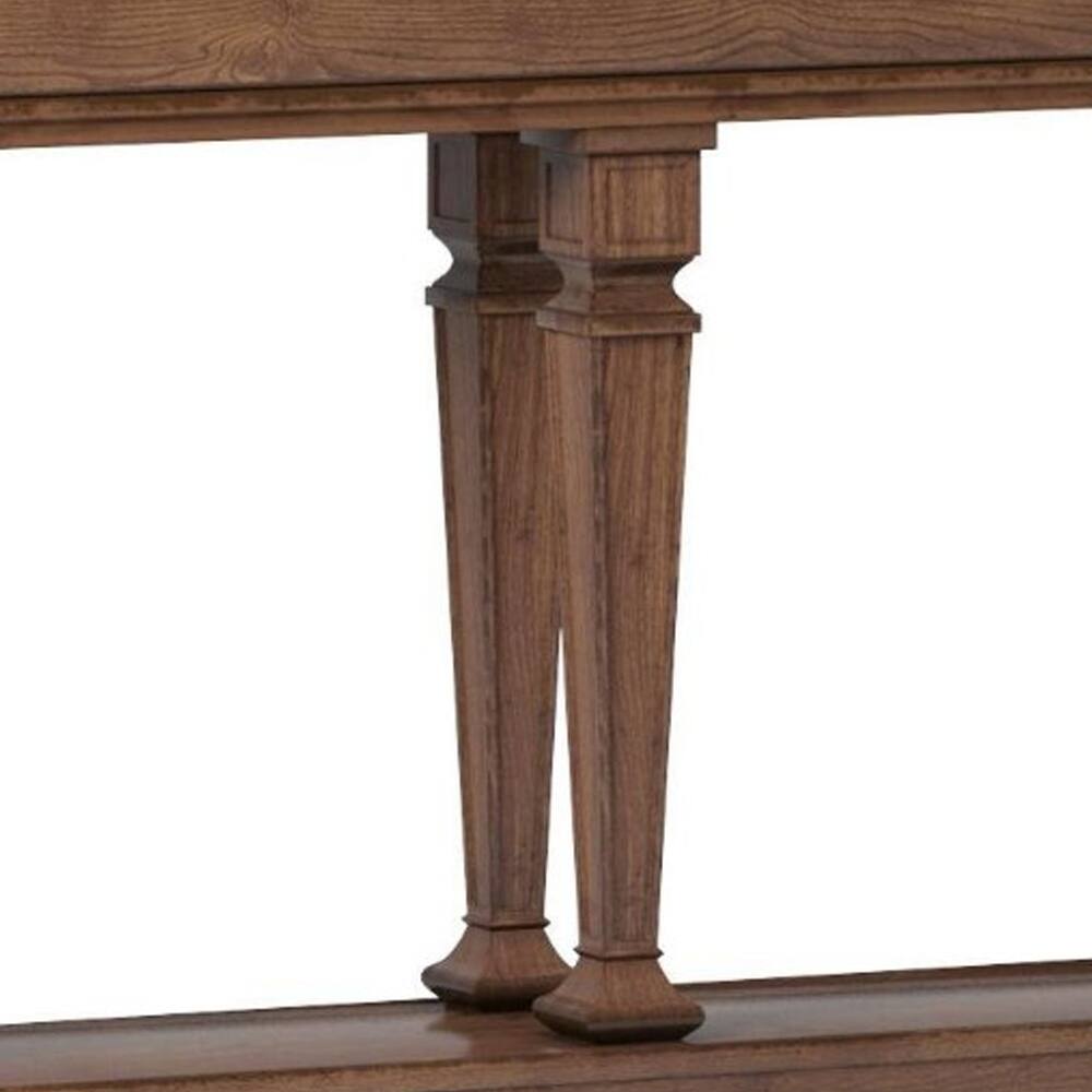 Alt View 2. Manhattan Lane - Wooden Console Table with One Bottom Shelf - Brown.